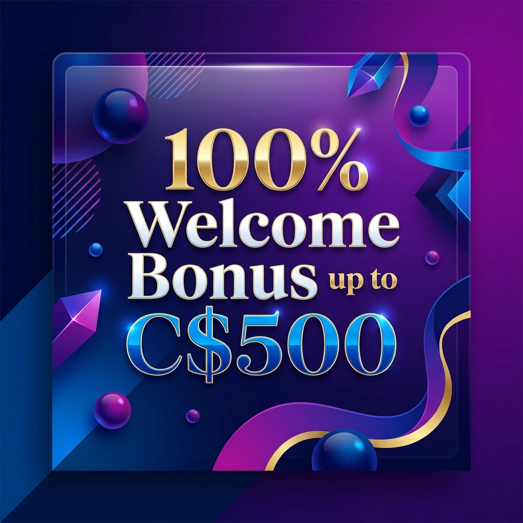100% Welcome Bonus up to C$500
